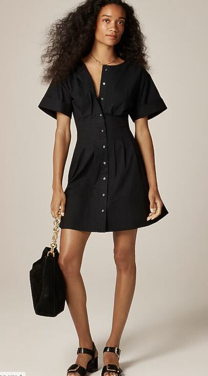 J. Crew Dresses & Skirts - J Crew Wren Mini Shirt Dress 12 12T T12 Tall Black NWT CN617 J.Crew Resort